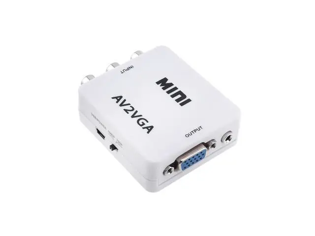 Alt view image 2 of 7 - Portable AV to VGA Video Converter with 1080P Conversion Head Support AV Enaled Devices to VGA Enaled Devices