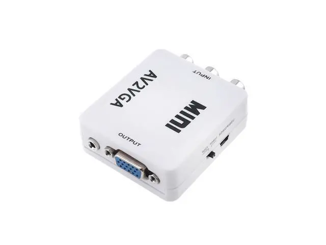 Alt view image 3 of 7 - Portable AV to VGA Video Converter with 1080P Conversion Head Support AV Enaled Devices to VGA Enaled Devices