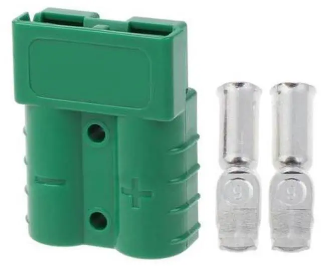 Main image of 1PC Quick Connect Plug 50A 600V Battery Connector Adapter Plug Winch Connector Plug with 2 Terminal Pins AccessoriesGreen