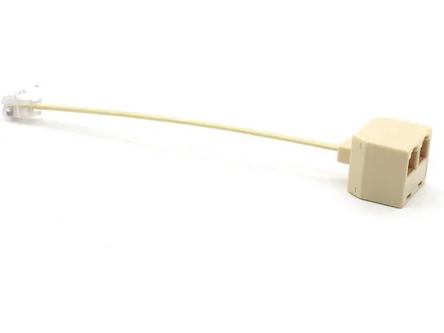 Alt view image 5 of 7 - RJ11 Male to Dual Female 6P4C Splitter Connector Telephone Adapter Plug Cord Cable Male to 2 Female Converter Separator Cord for Landline (2 of Pack)
