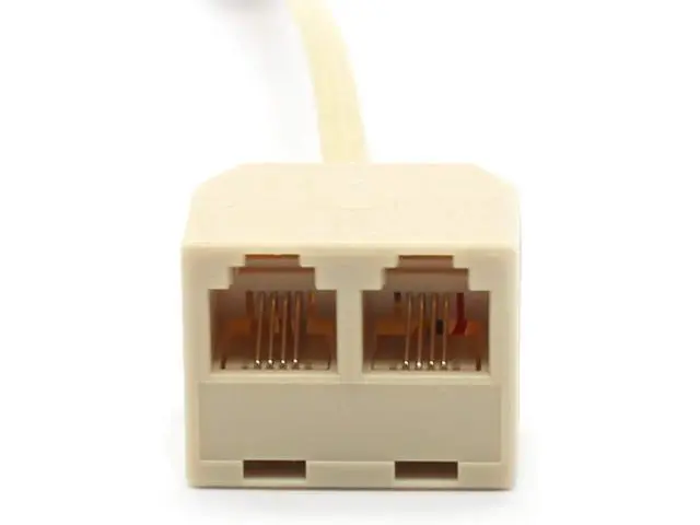 Alt view image 4 of 7 - RJ11 Male to Dual Female 6P4C Splitter Connector Telephone Adapter Plug Cord Cable Male to 2 Female Converter Separator Cord for Landline (2 of Pack)