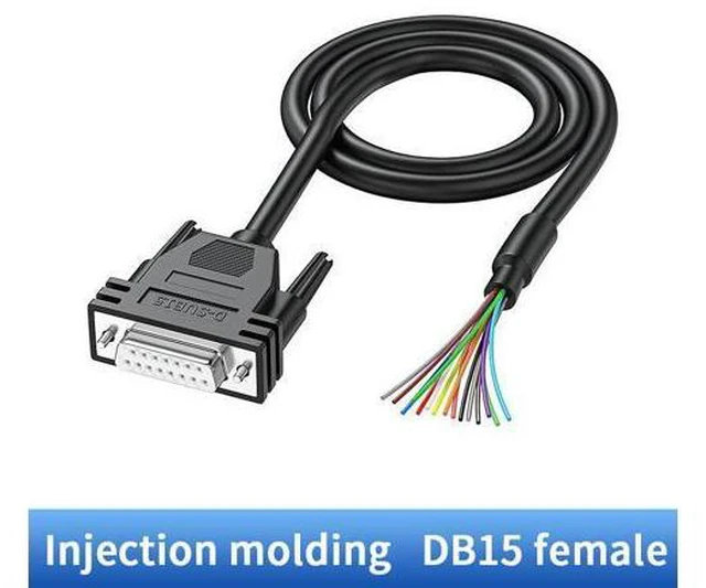 Main image of DB9 DB15 DB25 DB37 M/F connector RS232 Serial Cable D-SUB 9 pin 15 25 37 PIN male/female extension cable Cable length: 0.5M Color: DB15 female