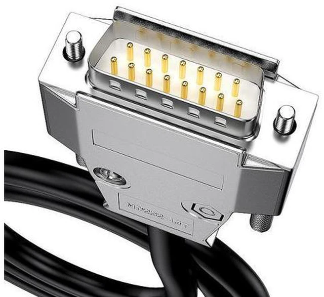 Alt view image 4 of 6 - DB9 DB15 DB25 DB37 M/F connector RS232 Serial Cable D-SUB 9 pin 15 25 37 PIN male/female extension cable Cable length: 0.5M Color: DB15 female