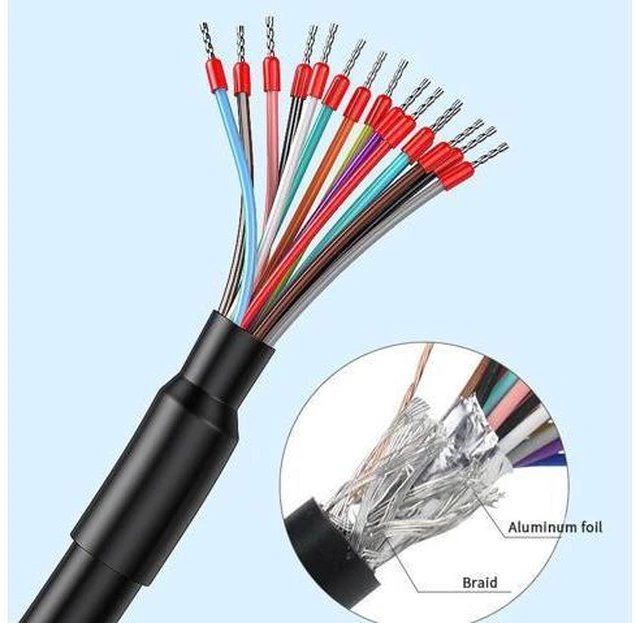 Alt view image 6 of 6 - DB9 DB15 DB25 DB37 M/F connector RS232 Serial Cable D-SUB 9 pin 15 25 37 PIN male/female extension cable Cable length: 0.5M Color: DB15 female