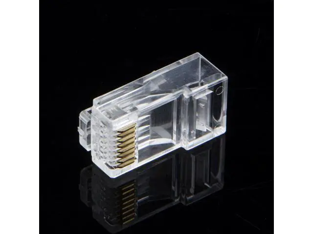 Alt view image 4 of 5 - Cat6 RJ45 Ends, CableCreation 100-PACK Cat6 Connector, Cat6a / Cat5e RJ45 Connector, Ethernet Cable Crimp Connectors UTP Network Plug for Solid Wire and Standard Cable, Transparent