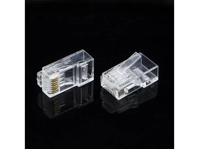 Alt view image 5 of 5 - Cat6 RJ45 Ends, CableCreation 100-PACK Cat6 Connector, Cat6a / Cat5e RJ45 Connector, Ethernet Cable Crimp Connectors UTP Network Plug for Solid Wire and Standard Cable, Transparent