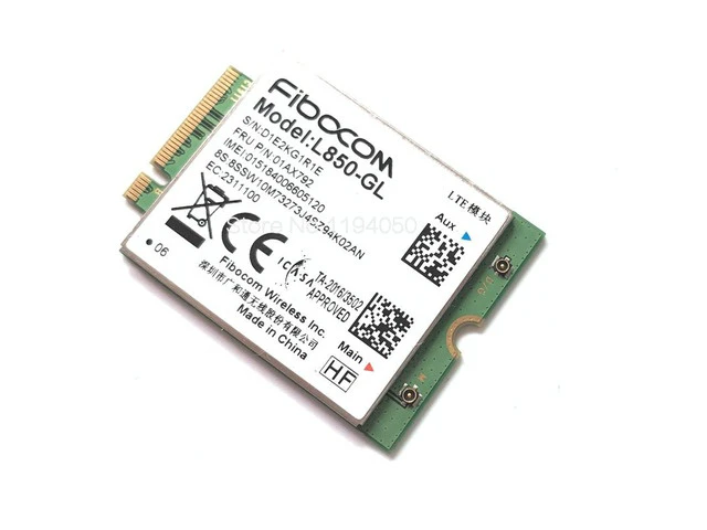 Alt view image 2 of 3 - Fibocom L850-GL L850 01AX792 forThinkpad X1 Carbon 6th X280 T480 T480s X1 Yoga 3rd 4th T490 T490s T580 L580 P52 WWAN Card