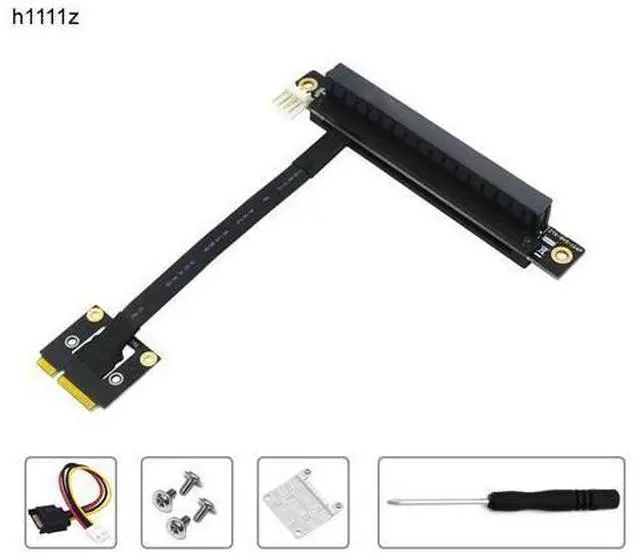 Main image of Add On Card 270 Degree Mini PCIe To PCI-E 16X Adapter Cable Riser Mini PCIE to PCI Express X16 4P Power for PCIE Tester Extender
