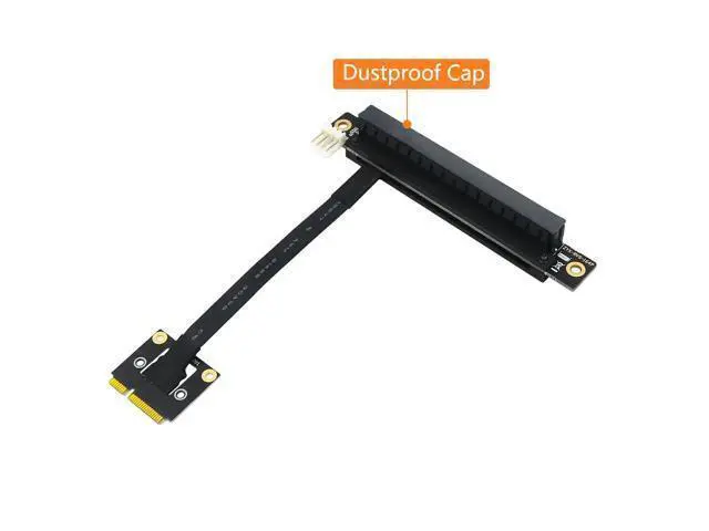 Alt view image 3 of 6 - Add On Card 270 Degree Mini PCIe To PCI-E 16X Adapter Cable Riser Mini PCIE to PCI Express X16 4P Power for PCIE Tester Extender