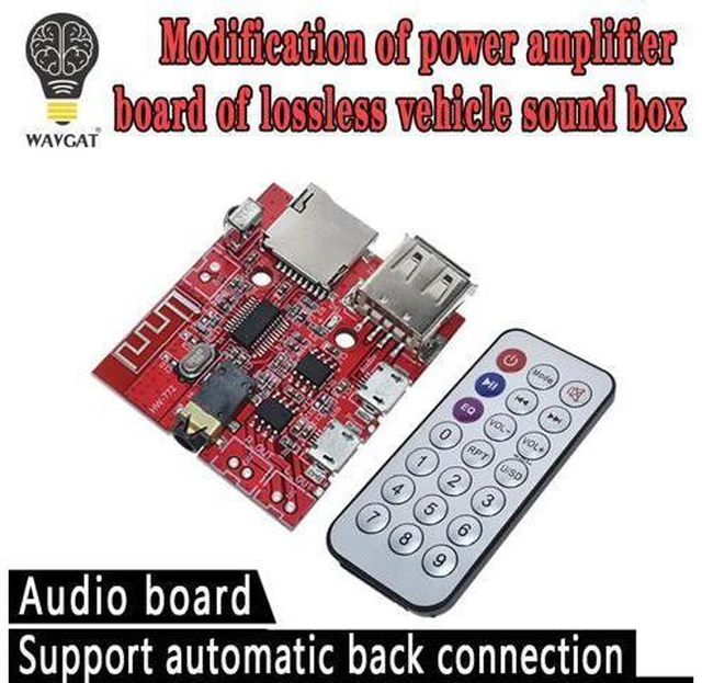 Main image of 3W Car Bluetooth 4.1 MP3 WAV Decoding Board Speaker Amplifier Audio Receiver Module Support USB/TF/U-DISK/IR Remote Control