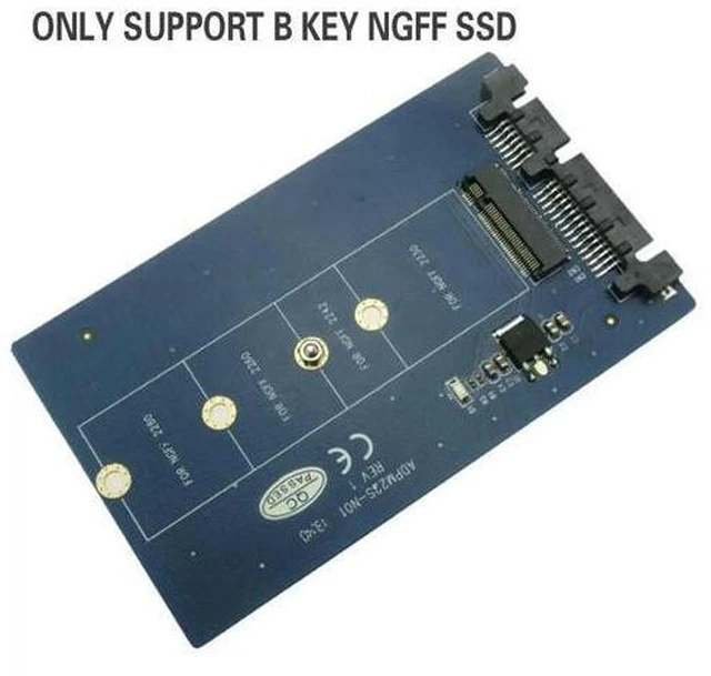 Main image of FOR B key (M.2) NGFF SSD M.2 to 22pin SATA card 2.5 SATA to B key NGFF(M.2) SSD converter