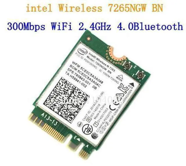 Main image of Wireless adapter card for Intel 7265NGW BN Wireless-N 7265 NGFF wireless Wifi card 300Mbps 4.0 Bluetooth