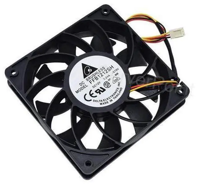Main image of Well Tested For Mining Server Inverter Case Axial Industrial Fan FFB1212SH Cooling 120*120*25MM 3-Pin DC12V 1.24A Cooler