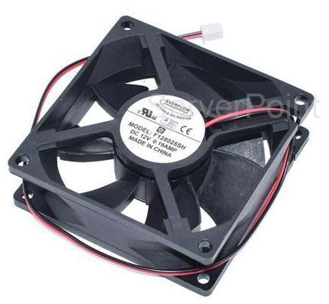 Main image of Genuine F128025SH DC12V 0.19A 80*80*25mm Two Wires Server Square Cooling Fan