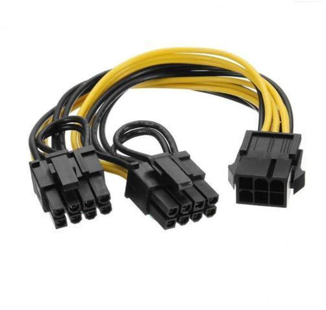 Main image of 10 Pack PCI-E 6-pin to 2x 6+2-pin 6-pin/8-pin Power Splitter PCIE PCI Expres