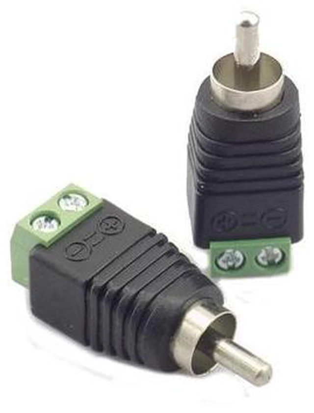 Alt view image 3 of 6 - 10pcs/lot Coaxial Cat5 Cat6 to RCA Male Screw Terminal CCTV Camera Connector Adapter for Video Monitoring Accessories
