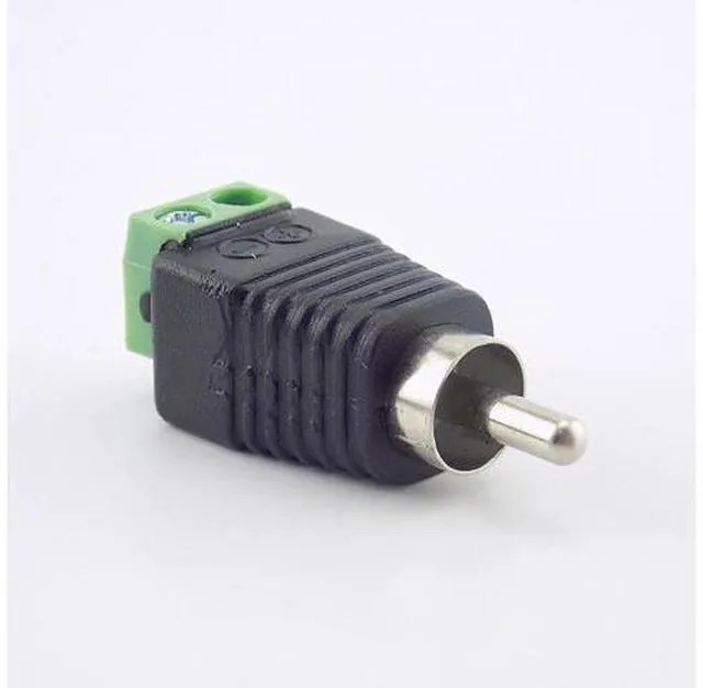 Alt view image 5 of 6 - 10pcs/lot Coaxial Cat5 Cat6 to RCA Male Screw Terminal CCTV Camera Connector Adapter for Video Monitoring Accessories
