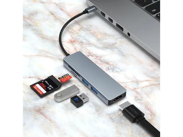 Alt view image 3 of 7 - Mirascreen Multifunctional Expansion Dock USB-C Hub Docking Station Adapter With USB 3.0 / 4K HDMI HD Display /RJ45 Gigabit Ethernet /PD Charging SD &TF Card Readers TC15