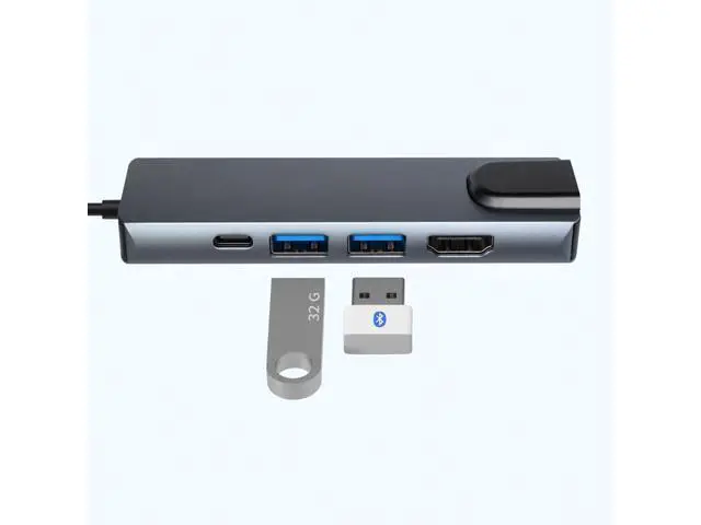 Alt view image 4 of 7 - Mirascreen Multifunctional Expansion Dock USB-C Hub Docking Station Adapter With USB 3.0 / 4K HDMI HD Display /RJ45 Gigabit Ethernet /PD Charging SD &TF Card Readers TC15