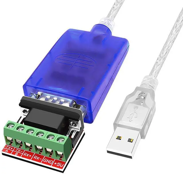 Main image of USB to RS422 RS485 Serial Port Converter Adapter Cable with FTDI Chip Support Windows 10, 8, 7, XP and Mac with ESD Protection (6ft/1.8meter)