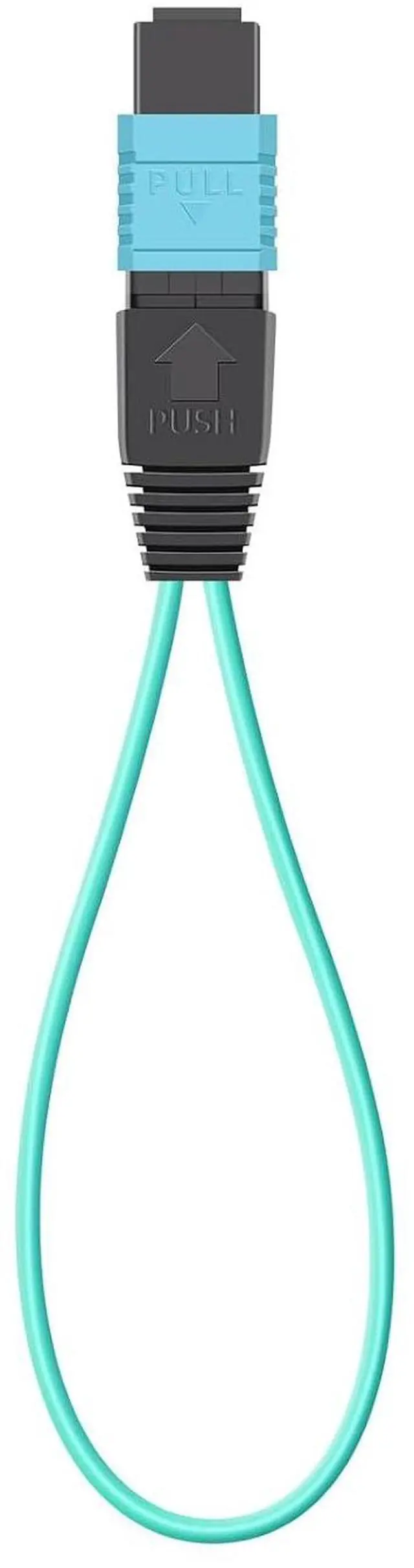 Main image of MPO 12-Core OM3 Multimode Fiber Loopback, Pull Ring Design for 10Gb Network Testing and Maintenance