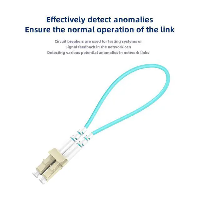 Alt view image 6 of 7 - 10pack LC to LC OM3 10Gb Multimode Fiber Optic Loopback, Durable Pull Ring Design for Network Testing and Maintenance