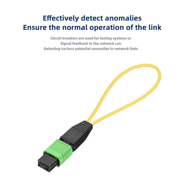 Alt view image 6 of 7 - 2pack MPO/APC 12-Core Single Mode Fiber Loopback, Pull Ring Design for High-Precision Network Testing and Maintenance