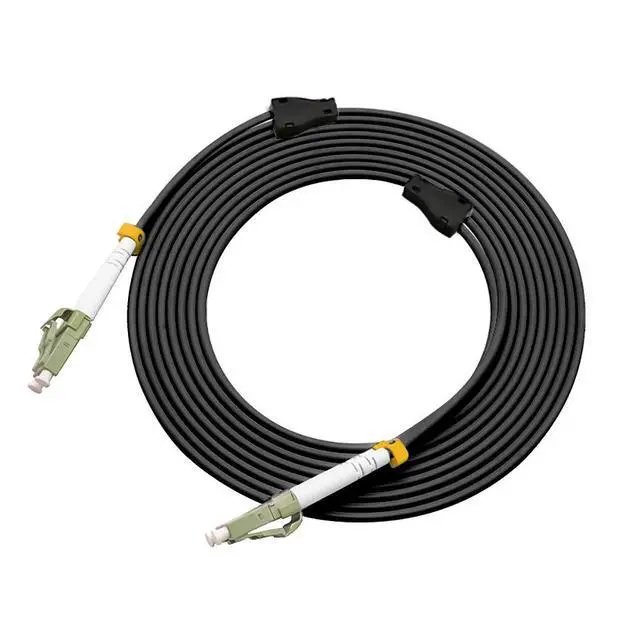 Alt view image 3 of 4 - 10Meters 33FT LC to LC 10/40/100Gbs OM4 Outdoor Armored Duplex 50/125 Fiber Optic Cable Jumper Optical Patch Cord Multimode 10M LC-LC