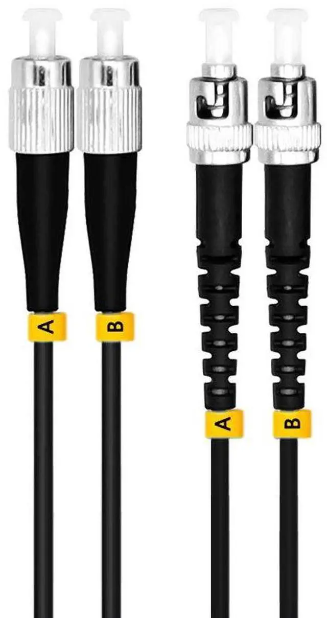 Main image of 10Meters 33FT FC to ST 10/40/100Gbs OM4 Outdoor Armored Duplex 50/125 Fiber Optic Cable Jumper Optical Patch Cord Multimode 10M FC-ST