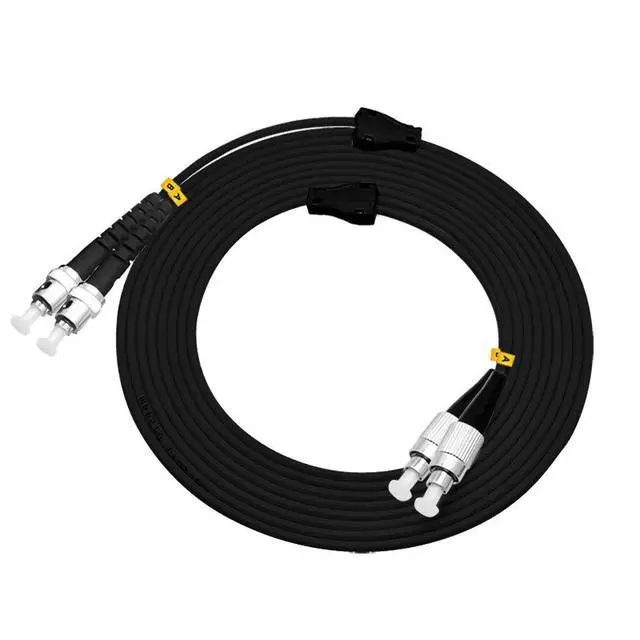 Alt view image 3 of 4 - 10Meters 33FT FC to ST 10/40/100Gbs OM4 Outdoor Armored Duplex 50/125 Fiber Optic Cable Jumper Optical Patch Cord Multimode 10M FC-ST