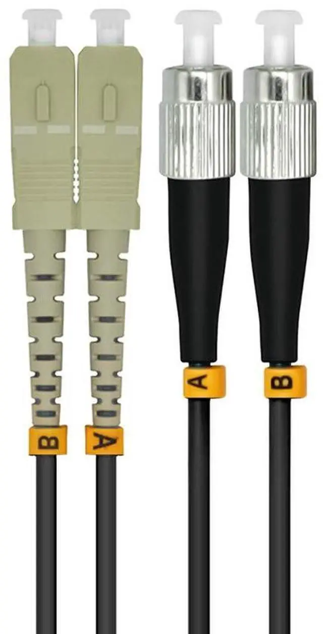 Main image of 40M SC to FC 10/40/100Gbs OM4 Outdoor Armored Duplex 50/125 Fiber Optic Cable Jumper Optical Patch Cord Multimode 40Meters 132FT SC-FC