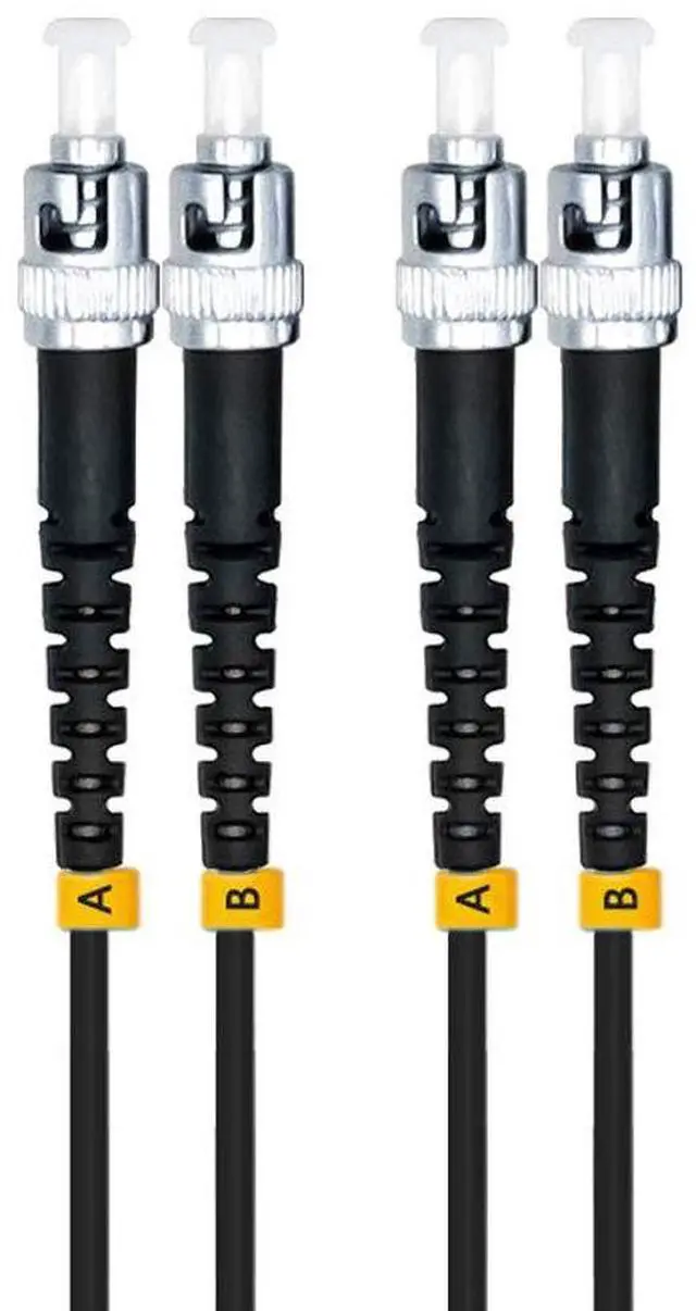 Main image of 10Meters 33FT ST to ST 10/40/100Gbs OM4 Outdoor Armored Duplex 50/125 Fiber Optic Cable Jumper Optical Patch Cord Multimode 10M ST-ST