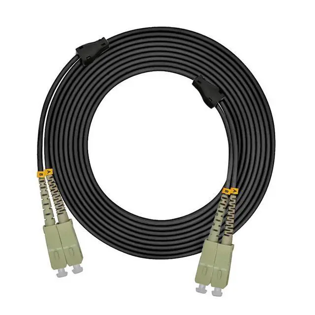 Alt view image 3 of 4 - 10Meters 33FT SC to SC 10/40/100Gbs OM4 Outdoor Armored Duplex 50/125 Fiber Optic Cable Jumper Optical Patch Cord Multimode 10M SC-SC