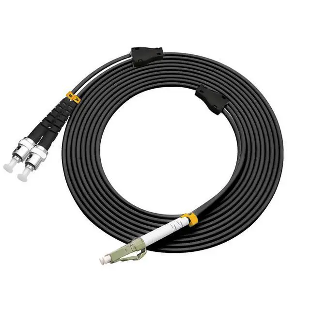 Alt view image 3 of 4 - 10Meters 33FT LC to ST 10/40/100Gbs OM4 Outdoor Armored Duplex 50/125 Fiber Optic Cable Jumper Optical Patch Cord Multimode 10M LC-ST