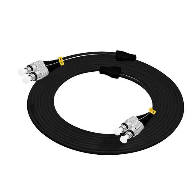 Alt view image 3 of 4 - 40M FC to FC 10/40/100Gbs OM4 Outdoor Armored Duplex 50/125 Fiber Optic Cable Jumper Optical Patch Cord 40Meters 132FT Multimode FC-FC