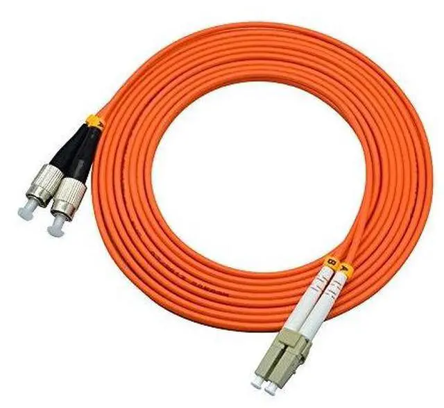 Alt view image 4 of 4 - 10 Meters 33ft LC to FC Duplex 62.5/125 OM1 Multimode Fiber Optic Cable Jumper Optical Patch Cord LC-FC