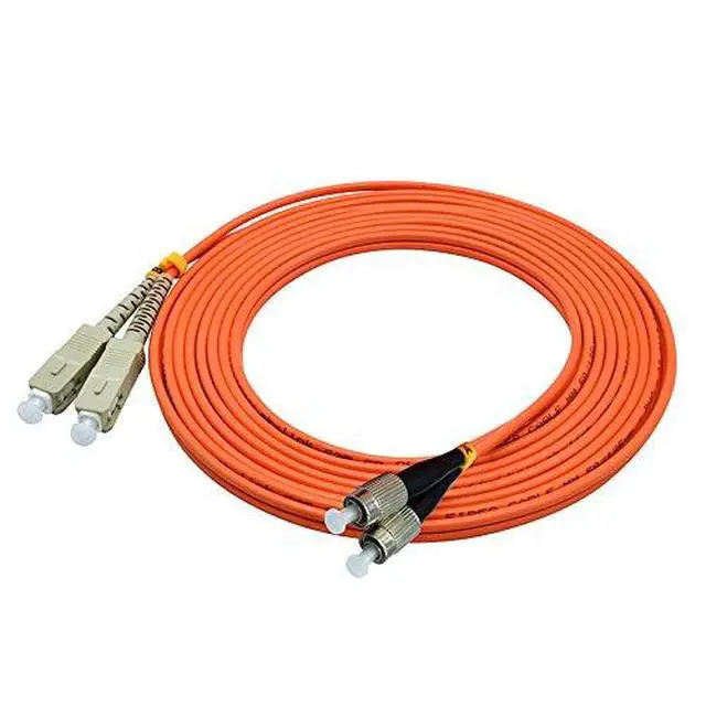 Alt view image 3 of 4 - 30Meters 100ft SC to FC Duplex 62.5/125 OM1 Multimode Fiber Optic Cable Jumper Optical Patch Cord SC-FC