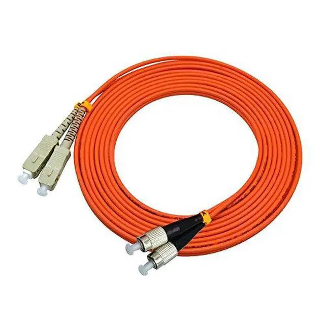 Alt view image 4 of 4 - 30Meters 100ft SC to FC Duplex 62.5/125 OM1 Multimode Fiber Optic Cable Jumper Optical Patch Cord SC-FC