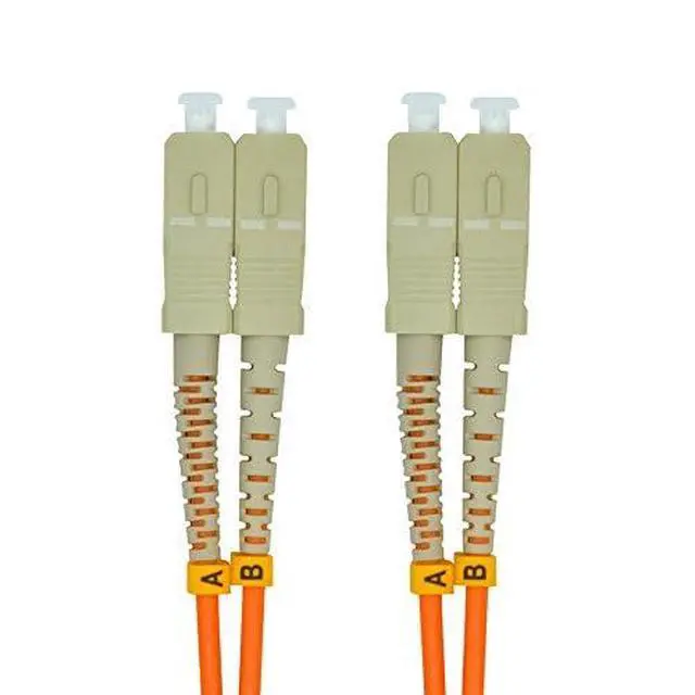 Alt view image 3 of 5 - 10 Meters 33ft SC to SC Duplex 62.5/125 OM1 Multimode Fiber Optic Cable Jumper Optical Patch Cord SC-SC