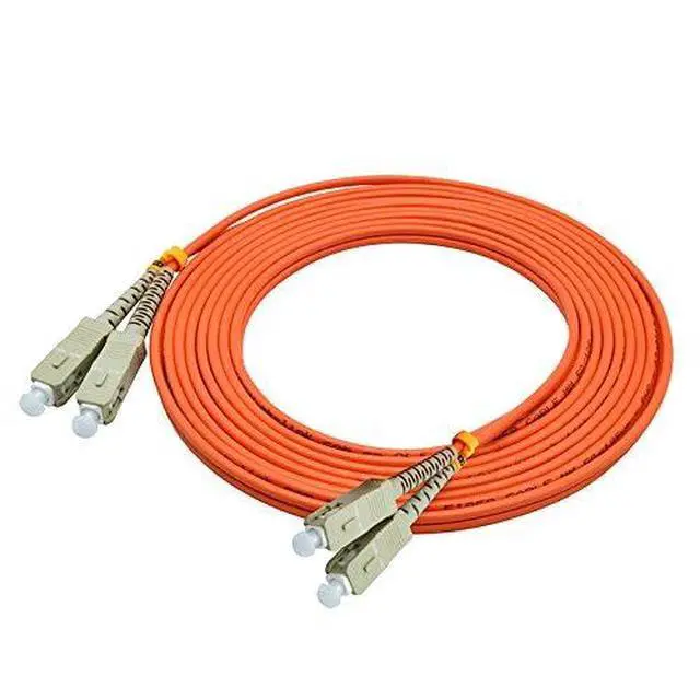 Alt view image 4 of 5 - 10 Meters 33ft SC to SC Duplex 62.5/125 OM1 Multimode Fiber Optic Cable Jumper Optical Patch Cord SC-SC