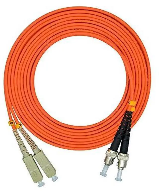 Main image of 10 Meters 33ft SC to ST Duplex 62.5/125 OM1 Multimode Fiber Optic Cable Jumper Optical Patch Cord SC-ST