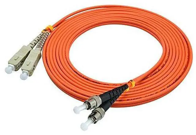 Alt view image 3 of 4 - 10 Meters 33ft SC to ST Duplex 62.5/125 OM1 Multimode Fiber Optic Cable Jumper Optical Patch Cord SC-ST