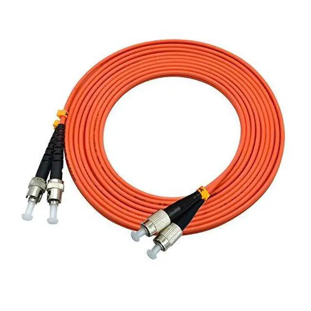 Alt view image 3 of 4 - 30Meters 100ft FC to ST Duplex 62.5/125 OM1 Multimode Fiber Optic Cable Jumper Optical Patch Cord FC-ST
