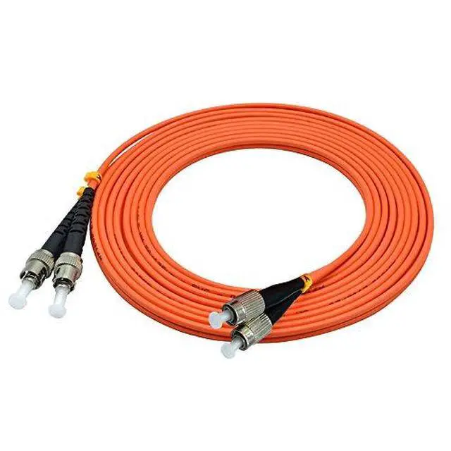 Alt view image 4 of 4 - 30Meters 100ft FC to ST Duplex 62.5/125 OM1 Multimode Fiber Optic Cable Jumper Optical Patch Cord FC-ST