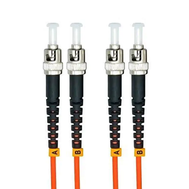 Alt view image 3 of 5 - 15Meters 49ft Duplex OM1 Multimode Fiber Optic Cable Jumper Optical Patch Cord ST-ST