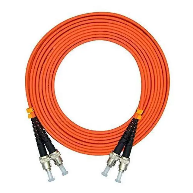 Alt view image 2 of 5 - 15Meters 49ft Duplex OM1 Multimode Fiber Optic Cable Jumper Optical Patch Cord ST-ST