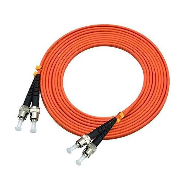Alt view image 5 of 5 - 15Meters 49ft Duplex OM1 Multimode Fiber Optic Cable Jumper Optical Patch Cord ST-ST