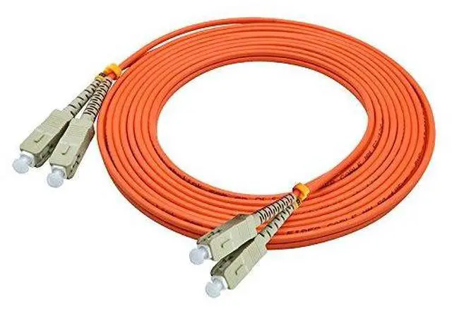Alt view image 3 of 4 - 30Meters 100ft SC to SC Duplex 62.5/125 OM1 Multimode Fiber Optic Cable Jumper Optical Patch Cord SC-SC