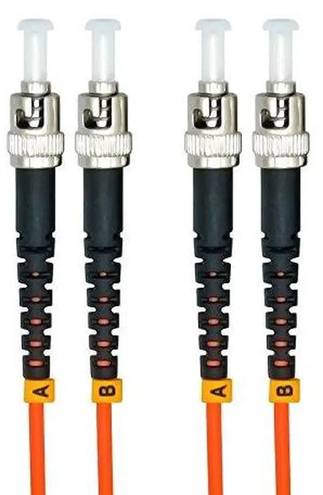 Alt view image 2 of 4 - 10 Meters 33ft ST to ST Duplex 62.5/125 OM1 Multimode Fiber Optic Cable Jumper Optical Patch Cord