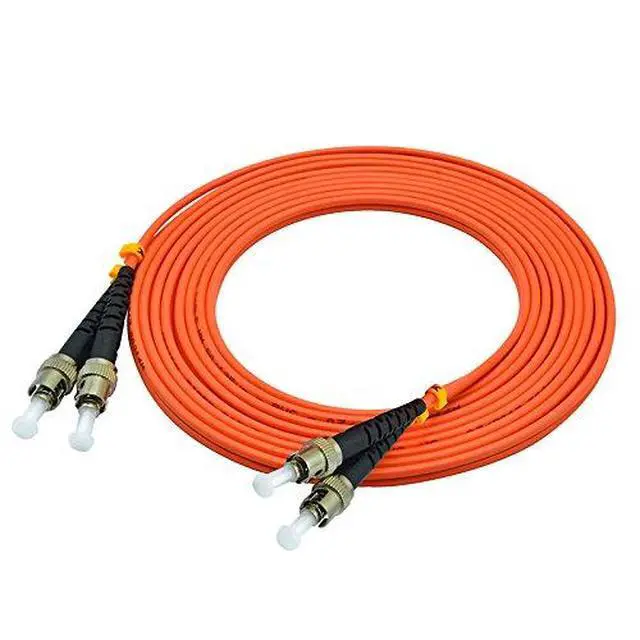 Alt view image 3 of 4 - 10 Meters 33ft ST to ST Duplex 62.5/125 OM1 Multimode Fiber Optic Cable Jumper Optical Patch Cord